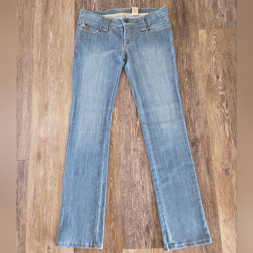 Frankie B. Limited Edition Blue Heart Pockets Low Rise Denim Jeans Y2K HTF 90's - Picture 6 of 16